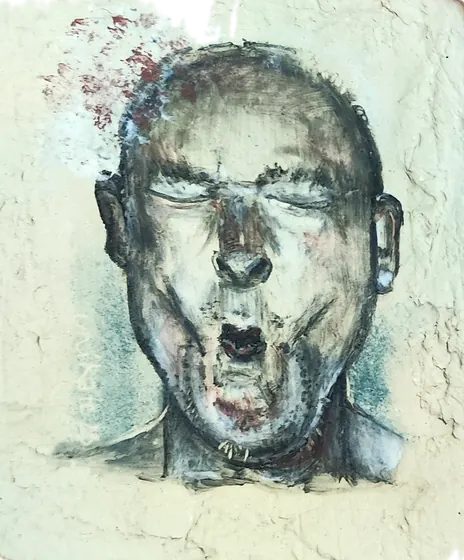 Gemaltes Gesicht: Grimasse