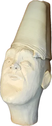 Kopf mit Kegelhut